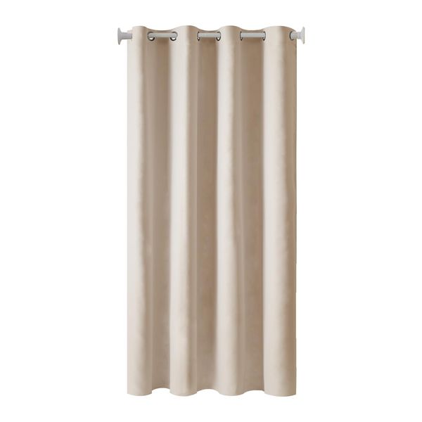 Topfinel Curtain, Room Darkening, Room Divider Curtain, Thermal Insulation, Width 39.4 inches (100 cm), Length 70.9 inches (180 cm), 1 Piece Set, Beige, Grommet, Tension Rod, Curtain, Divider Curtain,