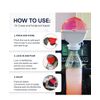 Portable Powder/Pill Supplement Storage Funnel Container 120CC Black/Blue