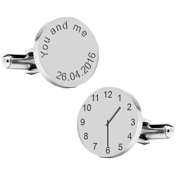 Personalised "You and me" Special Time cufflinks