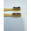 4 Pack Bamboo Toothbrushes Biodegradable Soft Medium Charcoal Bristles