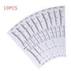 10Pcs Foldable Eyebrow Ruler Scale Sticker Makeup Tattoo Shaper Stencil Measuring Tool