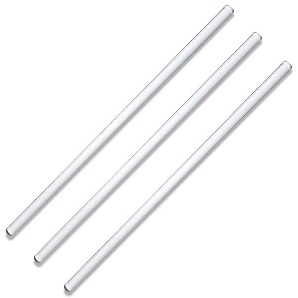 3 Piece Glass Stirring Rod, 5.9 inches (15 cm), Round Ends, Borosilicate Glass Rod, Stirring Rod, Research Equipment, Laboratory Supplies