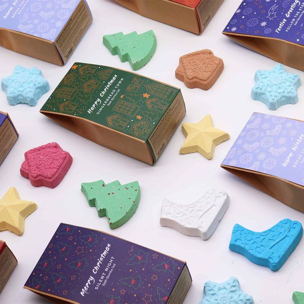 Gingerbread Town Christmas Bath Bomb Gift Pack - Christmas Gift