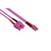 Good Connections LWL Duplex Patch Cable LC to SC Multimode 50/125 Inch Fibre Optic orange OM4 - Violett/Pink 3 m