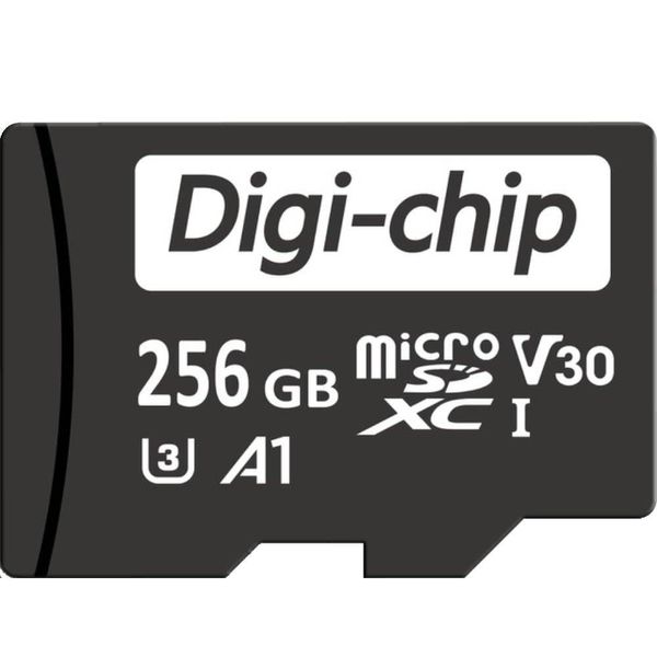 256GB Micro SD Memory Card Class 10 UHS-1 U3 Micro SDXC Digi-Chip High Speed 90mb/s V30 UHD A1 App 4K 256GB Memory Card for Phone, Drone, Laptop, Action Camera, Security Camera