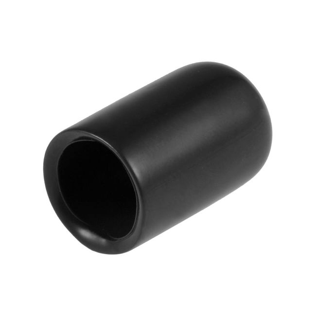 uxcell Rubber End Caps 10mm Inner Diameter Vinyl Round End Cap Cover Screw Protector Black 20pcs