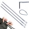 3Pcs Spring Drawstring Threader Tool Rope Threader Clip Quick & Easy Draw String Threader Puller Tool Simple Needle Threader Drawstring Replacement Tool for Hoodies Pants Jackets