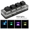 Vbestlife Mini 4 Key Keypad, Multifunctional Programmable Macro Keyboard, Fully Programmable Keys with One Hand, for Vista, Linux, Macos