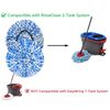 4 Pack Mop Replace Heads Compatible for OCeda, Spin Mop Refill Head Replacement for RinseClean 2-Tank System - Fluffy Microfiber, Machine Washable and Easy to Replace