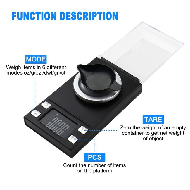 Digital Milligram Scale 100g x 0.001g Reloading High Precision