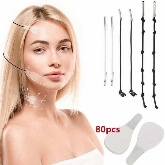 Light Hair Instant Face Neck Eye Lift Facelift Tapes and Bands V Shape 80PCS USA