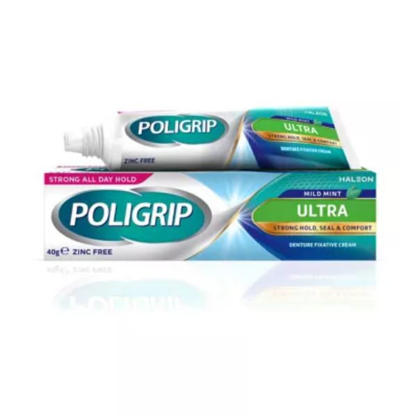 Poligrip Denture Adhesive Fixative Cream Ultra, 40g