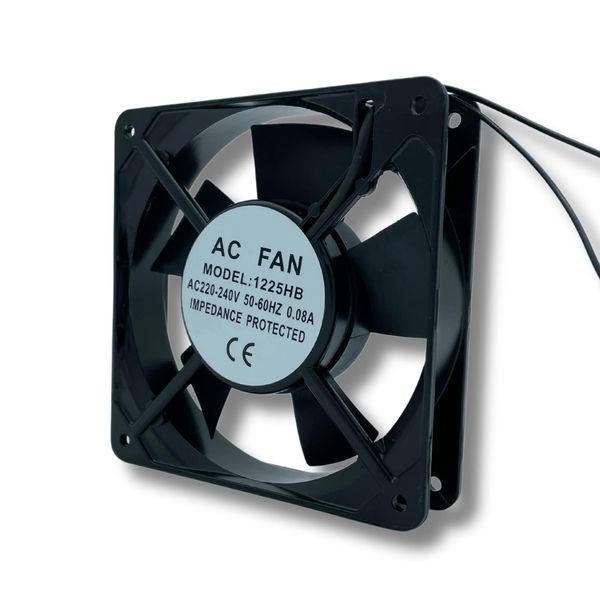 AirTech-UK Axial Cooling Fan Motor - High-Performance AC 220-240V Fan for Ovens, Fridges, and Ventilation - Reliable and Durable Motor with Sintered Iron Sleeve Bearing - Compact Size (120mm x 120mm x 25mm)