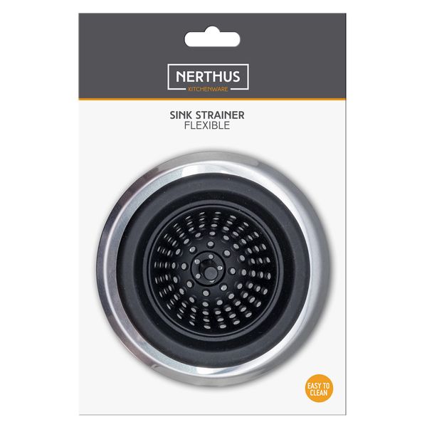 Nerthus FIH 913 Flexible Sink Filter, Black/White