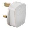 13A Plug Top with 5A Fuse - White (Screw Cord Grip)