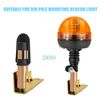 Tractor Beacon Light Bracket, Metal Mount with Wire for Flashing Rotating Warning Light #3760