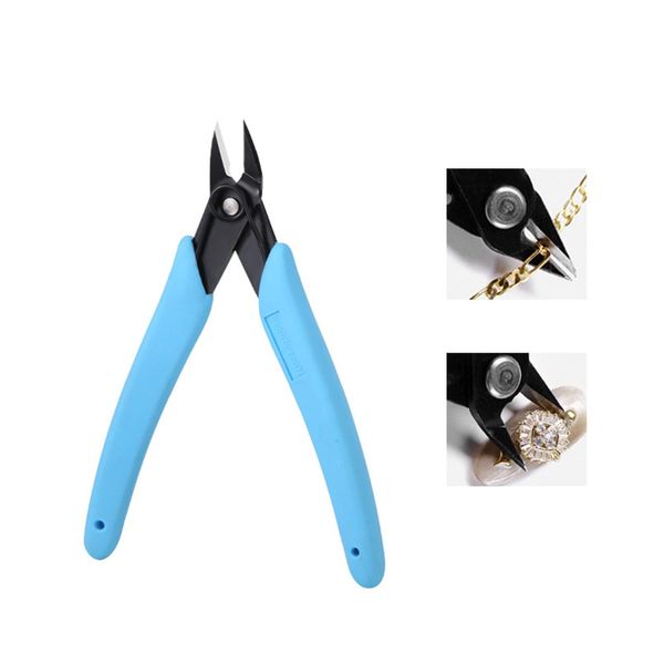 Tanosimi Nail Art Cutter Part Cutting Nipper Removal Nail Nipper 3D Jewelry Parts Anti-Slip (Blue)