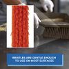 Vikan 45897 Bench Cleaning Brush, Polypropylene/Polyester Medium Bristle Dustpan Brush & Sweeper, 14 Inch, Orange