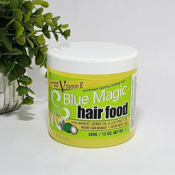 Blue Magic Hair Food with Vitamin E, Wheat Germ Oil and Coconut Oil 12 oz