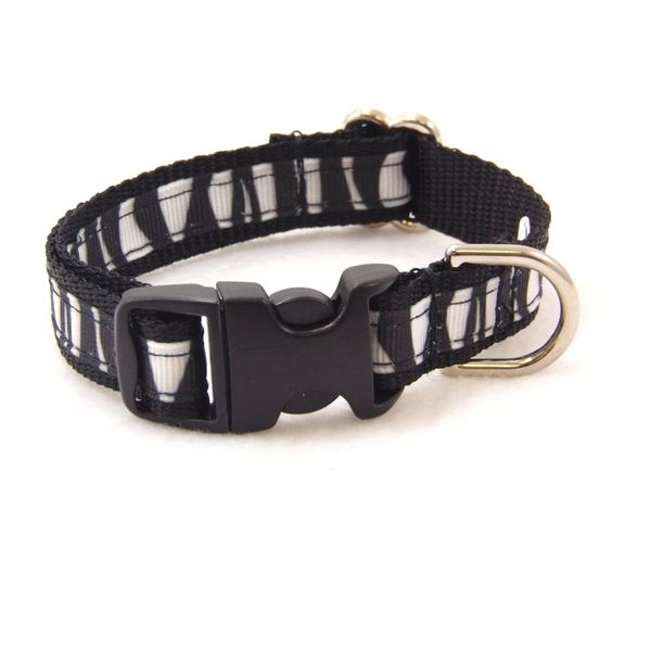 Sylvans Midnight Zebra Dog Collar (SM-5/8 x8-14)