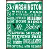 Ski Washington Metal Sign