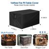 Velfree Fire Pit Cover Rectangle,70 Inch Rectangular Firepit Covers,Waterproof Gas Fire Pit Table Cover - 70 x 32 x 15 Inch