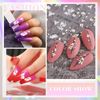 Nail Stickers,6 Sheets 5D Spring Embossed White Lace Flower Butterfly Nail Art Stickers Self Adhesive,Nail Decals Floral Nail Art Design Decoration for Women Girls
