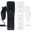 TechKen 2 Sets Remote Controller for Wii, Replacement Remote Built-in Motion Plus Controller and Nunchuck (Black White)