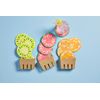 Mud Pie Melon Felt Fruit Coaster Set, 4" X 4"