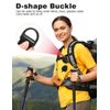 Mellbree Adjustable Backpack Chest Strap, Quick Release Backpack Sternum Strap Chest Belt with Slide D-Ring Black