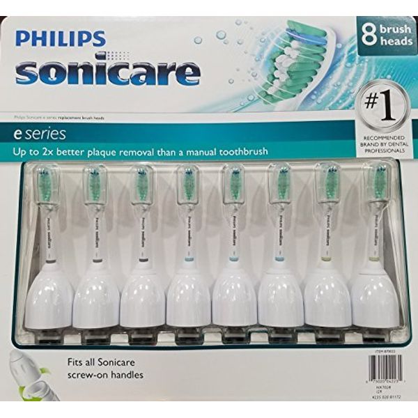 8 Pack Replacement Brush Heads for Philips Sonicare E series Toothbrush HX7