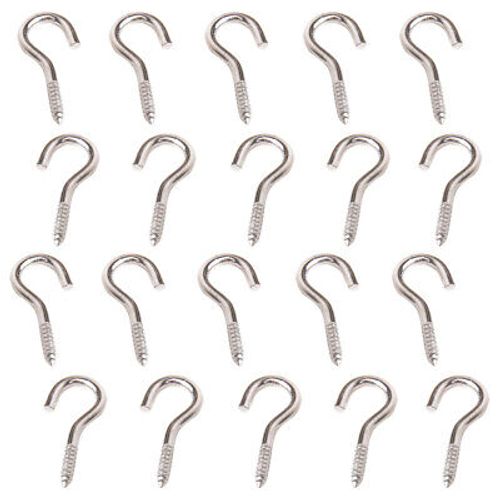 100pcs Ceiling Hooks Heavy Duty Cup Hook Holder Stainless Steel Screws Hooks