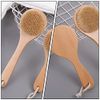 Frcolor Body Brush, Back Brush, Soft, Wood, Direct Handle, Laundry Brush, Soft, Body Wash, For Bath, Exfoliating Anti-Slip, Bath Goods, Set of 2