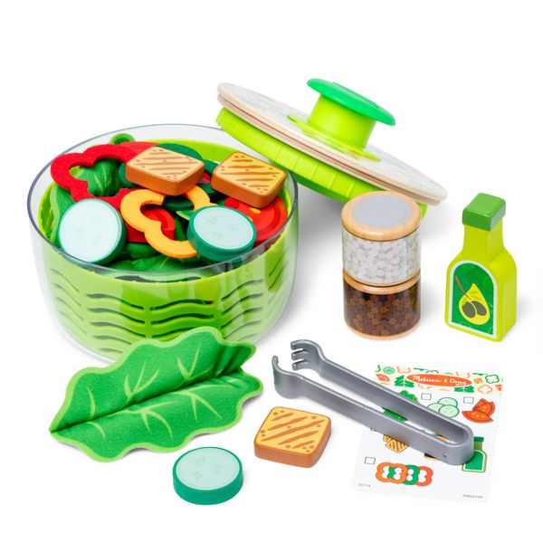 Melissa & Doug Salad Spinner Play Set, Pretend Play Food for Boys and Girls Ages 3+