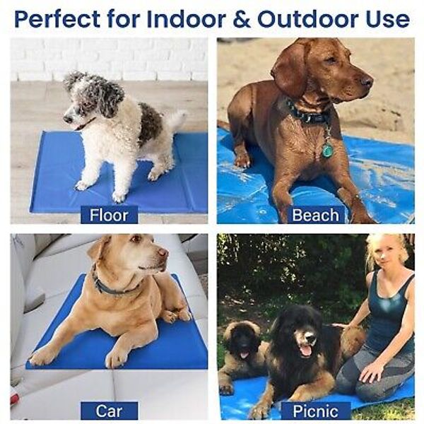 XL Gel Cooling Mat for Dog Cat Pet Self cooling pillow Summer Hot Weather Bed