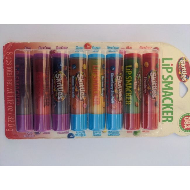 Lip Smacker bonne bell ~ SKITTLES #480  Original Tropical Wild berry 8 pcs,