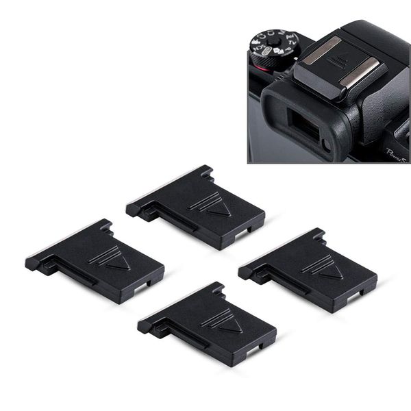 JJC 4 Pack Hot Shoe Cover for Canon, Compatible With EOS R, RP; 1DXM2; 5DM4; 5Ds; 7DM2; 6DM2; 80D; 9000D; Kiss M; X10; X9i