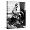 ART.COM Stretched Canvas Print Elton John Playing Piano, 12" x 16"