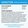 BLUE LIZARD Sensitive Mineral Sunscreen with Zinc Oxide 50+ Water Resistant UVAUVB Protection with Smart Cap Technology Fragrance Free, Sensitve, SPF 50 - - Tube, Unscented, 5 Fl Oz