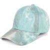 styleBREAKER Ladies Baseball Cap with Batik Pattern, Pattern Unique, 6-Panel, Basecap, Click & Snap Adjustable 04023082, Colour:Mint Green-Grey