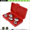 Oil Filter Socket Set 5 pc 3/8" Drive 24,27,32,36,38mm 6pt Remover Wrench