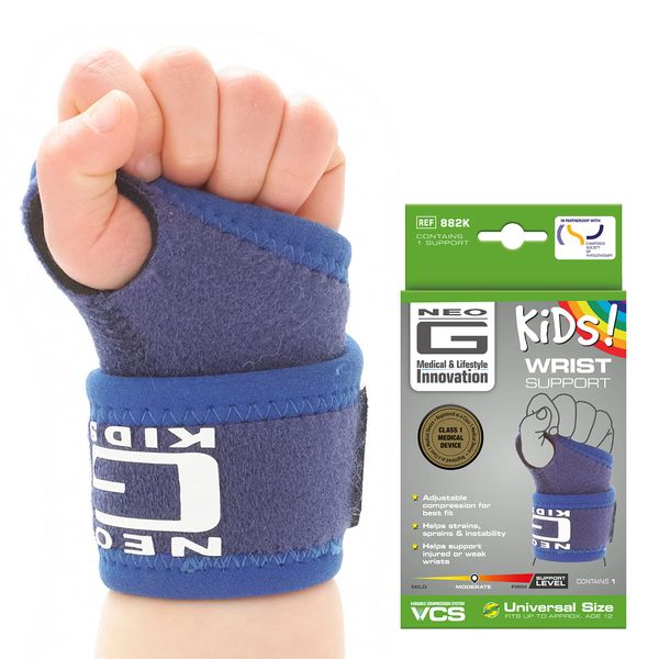 Neo-G Kids Wrist Support for Joint Pain, Sprains, Strains, Instability, Juvenile Arthritis - Adjustable Compression Hand Support Right Hand or Left Hand – Class 1 Medical Device