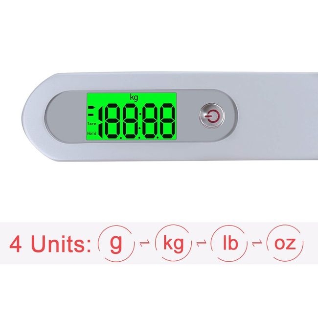 Portable Luggage Scale High Precision Travel Digital Hanging Scales With  Hook LCD Display 50kg 110lbs Electronic Fishing Weighs Weight Balance Tool