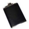 Black Leather Effect Hip Flask Stainless Steel