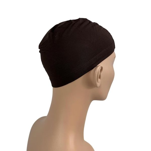 LUTTMANN® Perücken Bamboo Wig Cap Kopfschutz Unterziehhaube in Farbe dunkelbraun - tragbar unter Echthaarperücken, Kunsthaarperücken, Kopftüchern, Kappen,Turbanen oder Reithelme