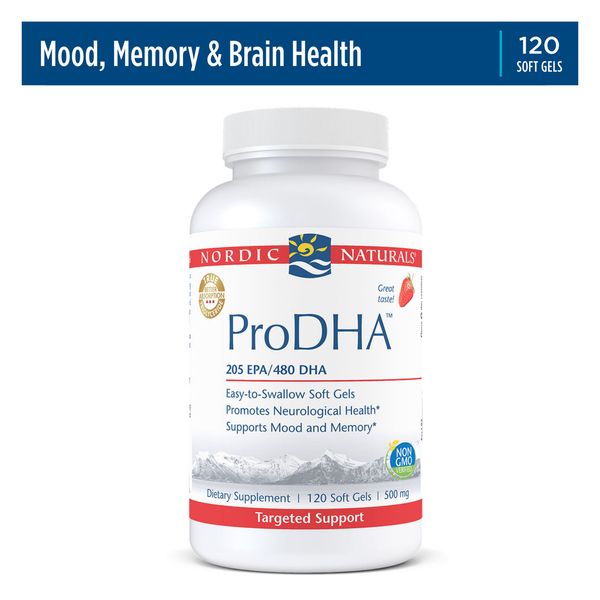 Nordic Naturals ProDHA Soft Gels - Brain and Nervous System Support, 120 Count