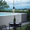 LEDSone Hanging Pendant Light, E27 Indoor/Outdoor Rainproof Lamp Holder- 2m Cable,(Black)