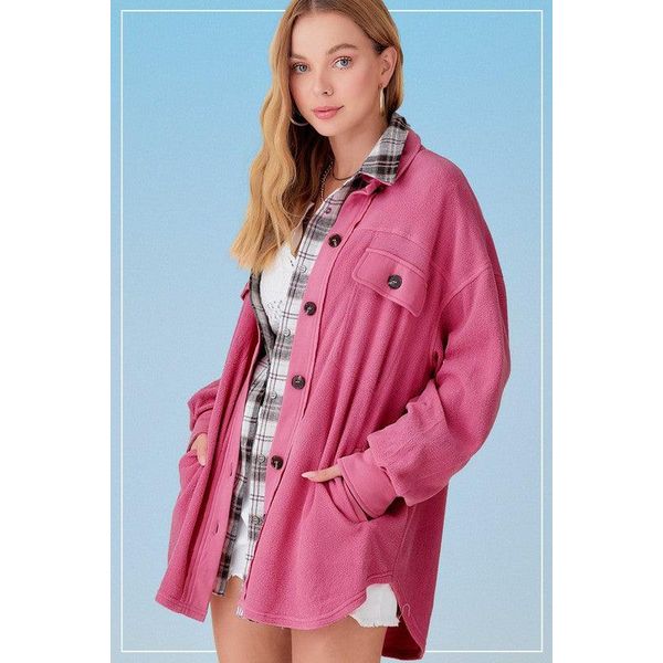 Sunset Fleece Jacket - BERRY / S