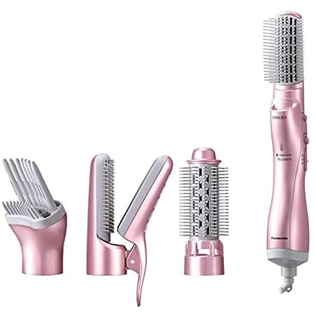 Panasonic EH-KN8G-PP Nanocare Kurukuru (Curling) Hair Dryer, nanoe, Pale Pink