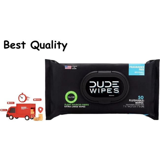 DUDE Wipes, Flushable Wipes, Extra Large and Fragrance-Free Wipes (400 ct.)